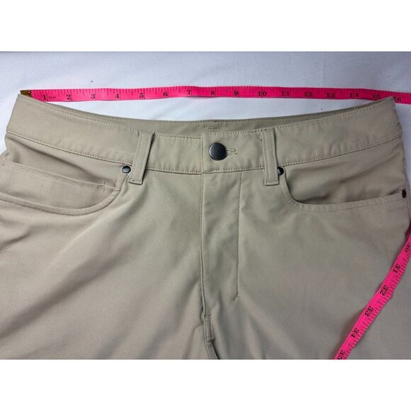 Lululemon ABC Pants Mens 30x30 Khaki Slim Fit Warpstreme Trouser Preppy - Picture 5 of 8